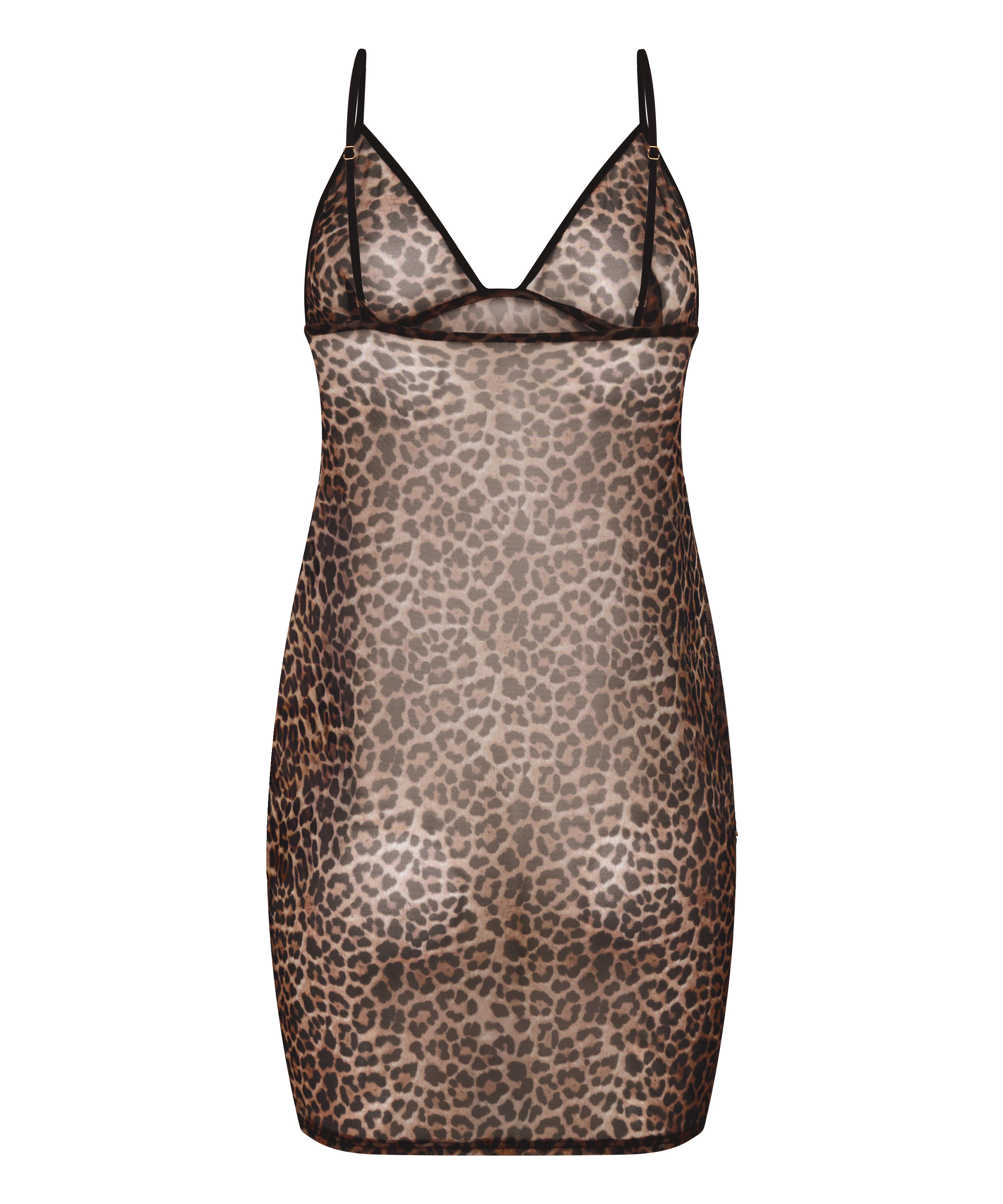 Slipdress Leopard, Zwart, main
