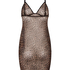 Slipdress Leopard, Zwart