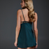 Slipdress Satin Holly, Groen