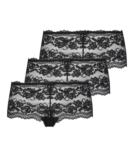 3-pack boxer Sienna, Zwart