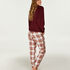 Pyjama top lange mouwen loose fit, Rood