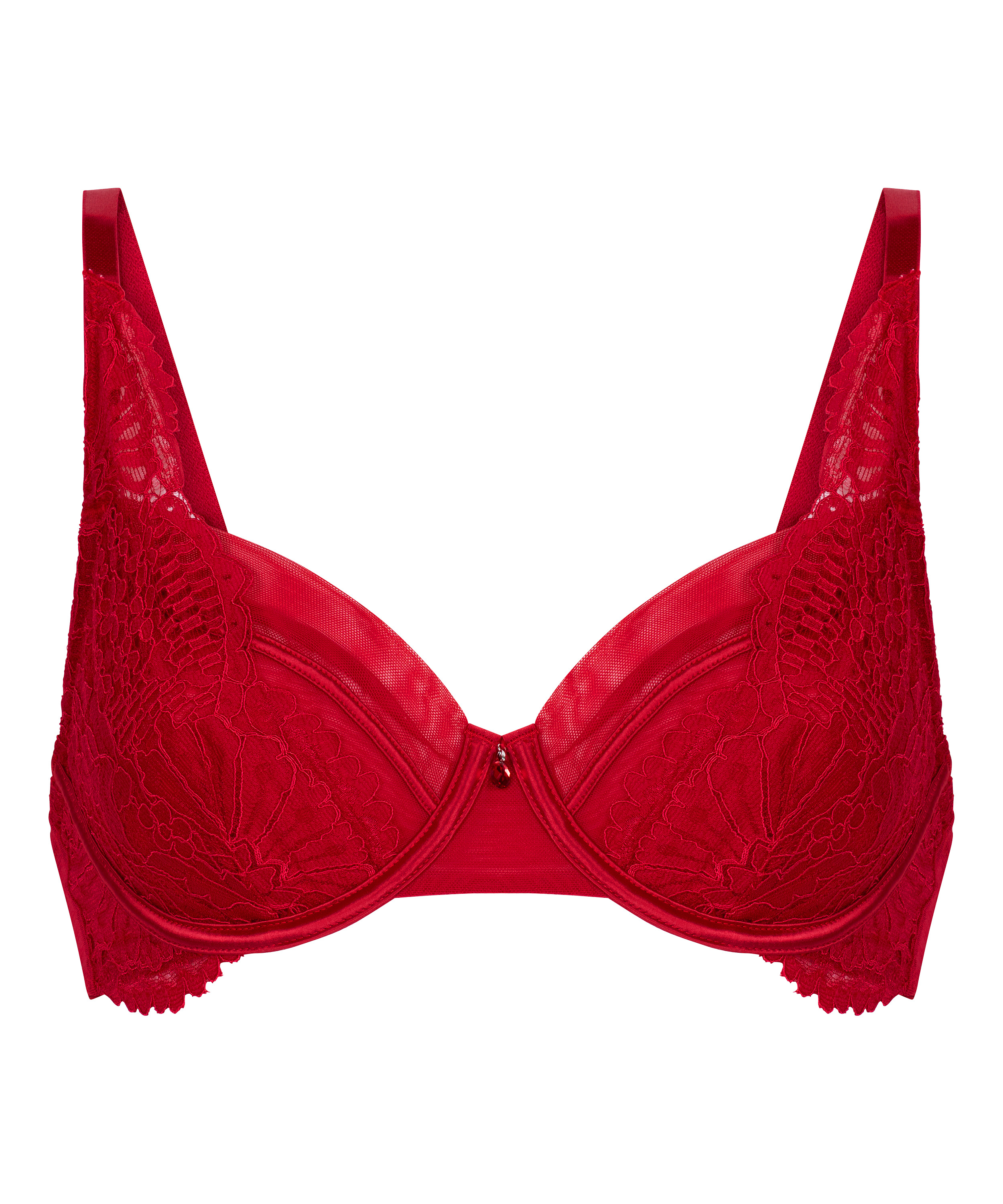 Soutien-gorge à armatures non-rembourré Whitney, Rouge, main