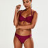 Culotte de bikini taille basse Amanda Queen, Pourpre