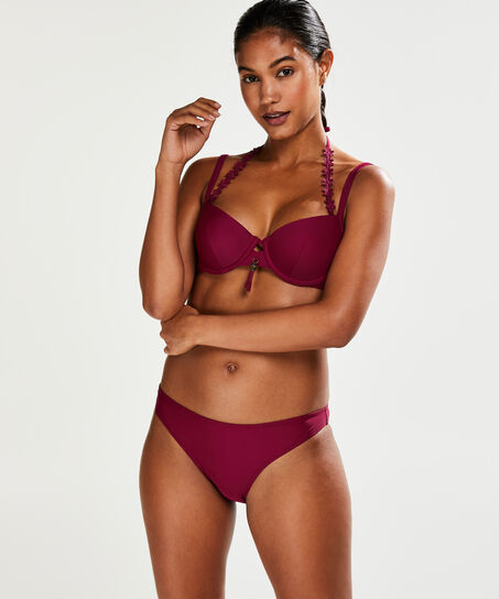 Culotte de bikini taille basse Amanda Queen, Pourpre