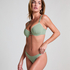 Bas de bikini &agrave; jambe haute Joburg, Vert