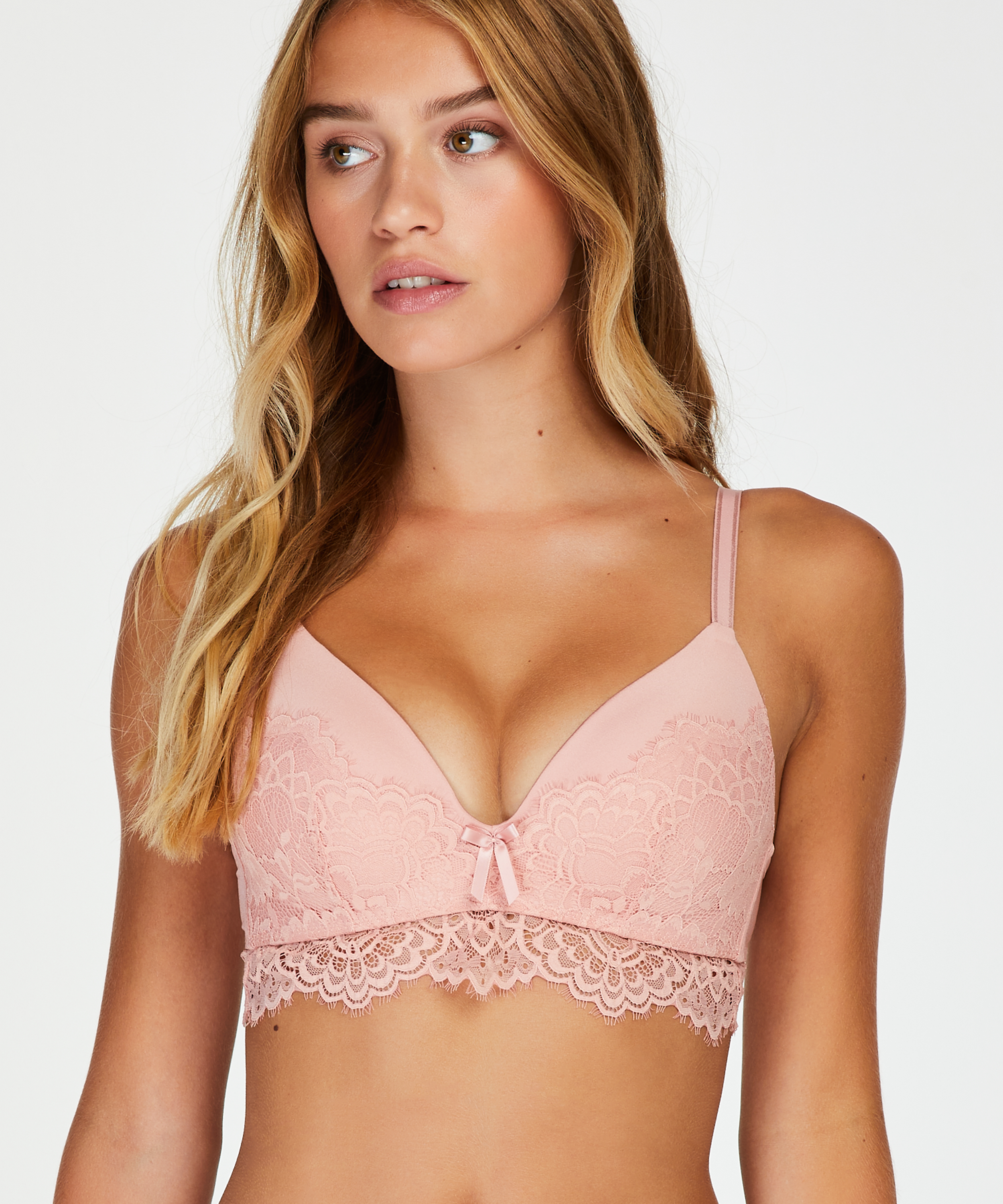 Voorgevormde longline bh zonder beugel Sabina, Roze, main