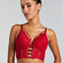 Soutien-gorge à armatures longline push-up préformé Charlotta, Rouge