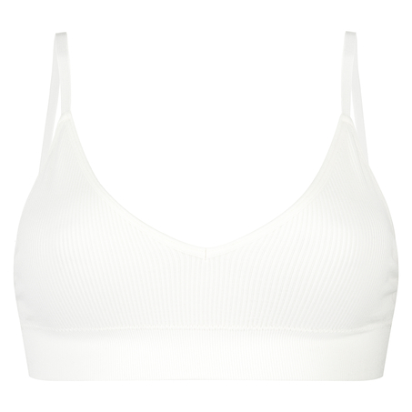 Naadloze bralette, Wit