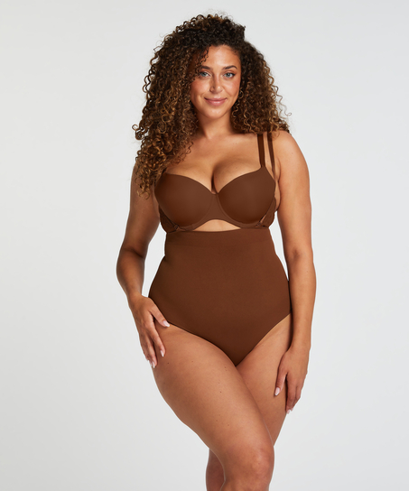 Naadloze corrigerend string met hoge taille, Rood