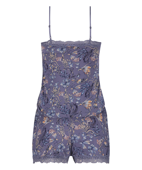 Korte pyjama set, Blauw