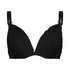 Voorgevormde beugel bikinitop Crochet Lurex, Zwart