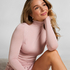 super soft Turtleneck shirt met Cashmere, Roze