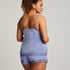Camisole velours Dentelle, Bleu