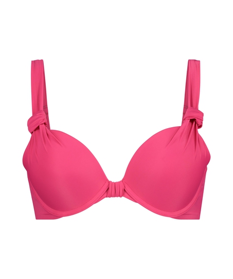 Voorgevormde push-up beugel bikinitop Luxe Cup A - E, Roze