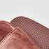 Pantoufles en velours et fausse fourrure, Rose