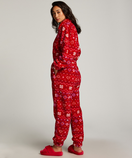 Onesie fleece, Rood