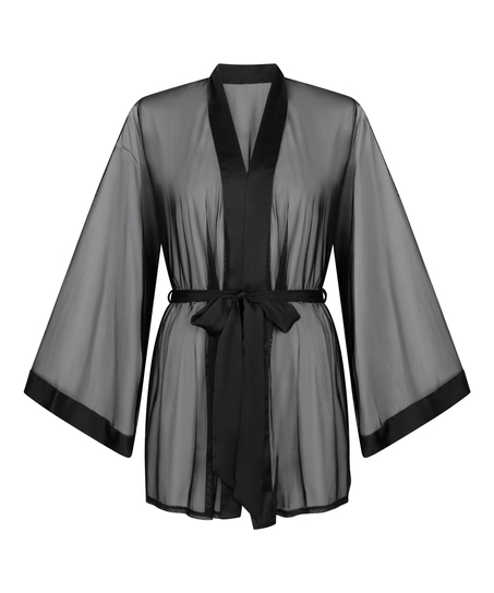 Kimono Maxime Tulle, Zwart