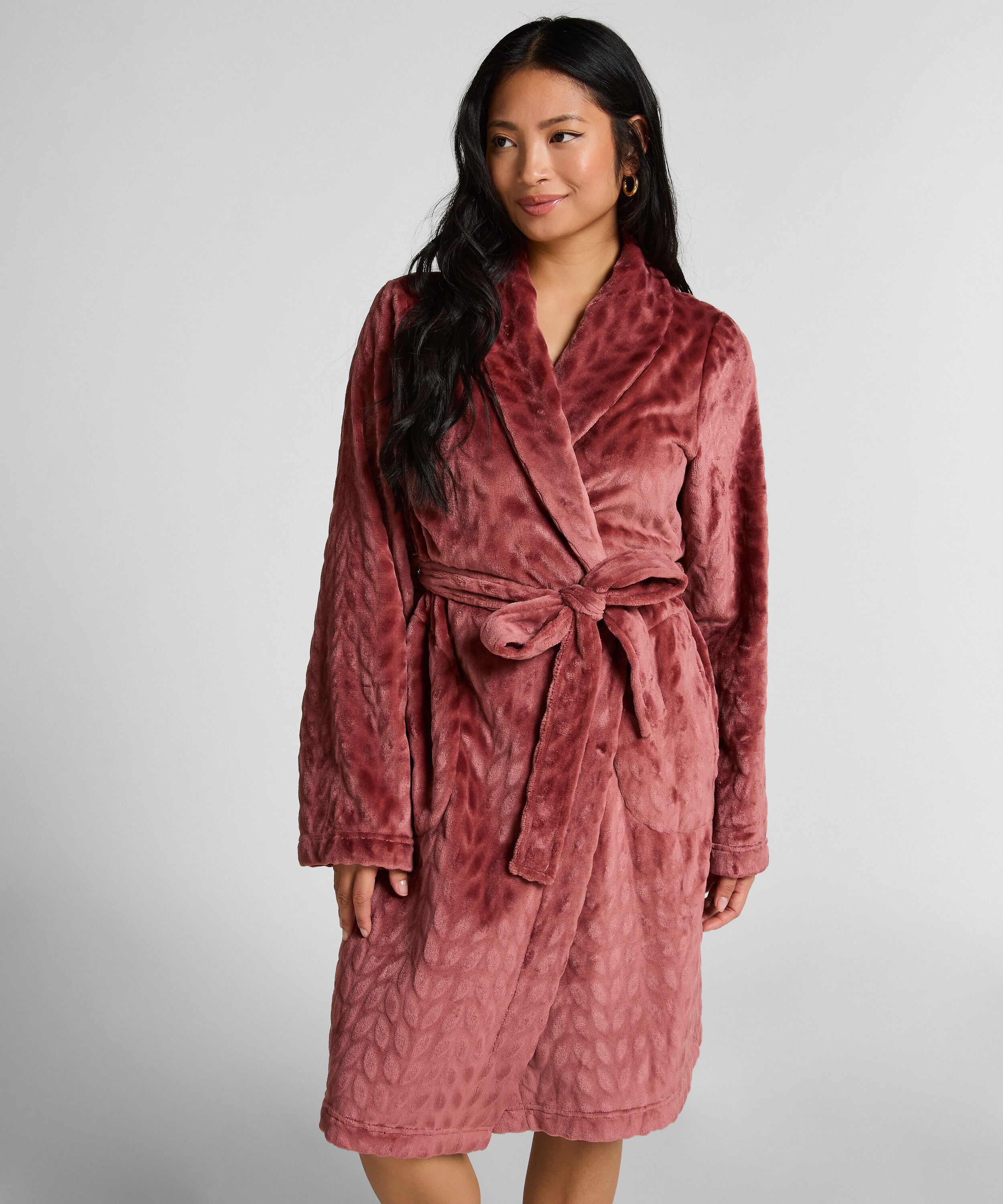 Badjas Fleece, Paars