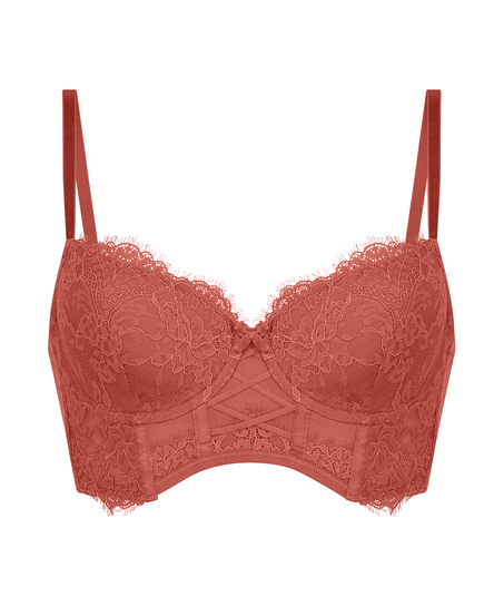 Soutien-gorge &agrave; armatures pr&eacute;form&eacute; longline Arabella, Rouge