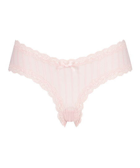 Brazilian V-shape mesh, Roze