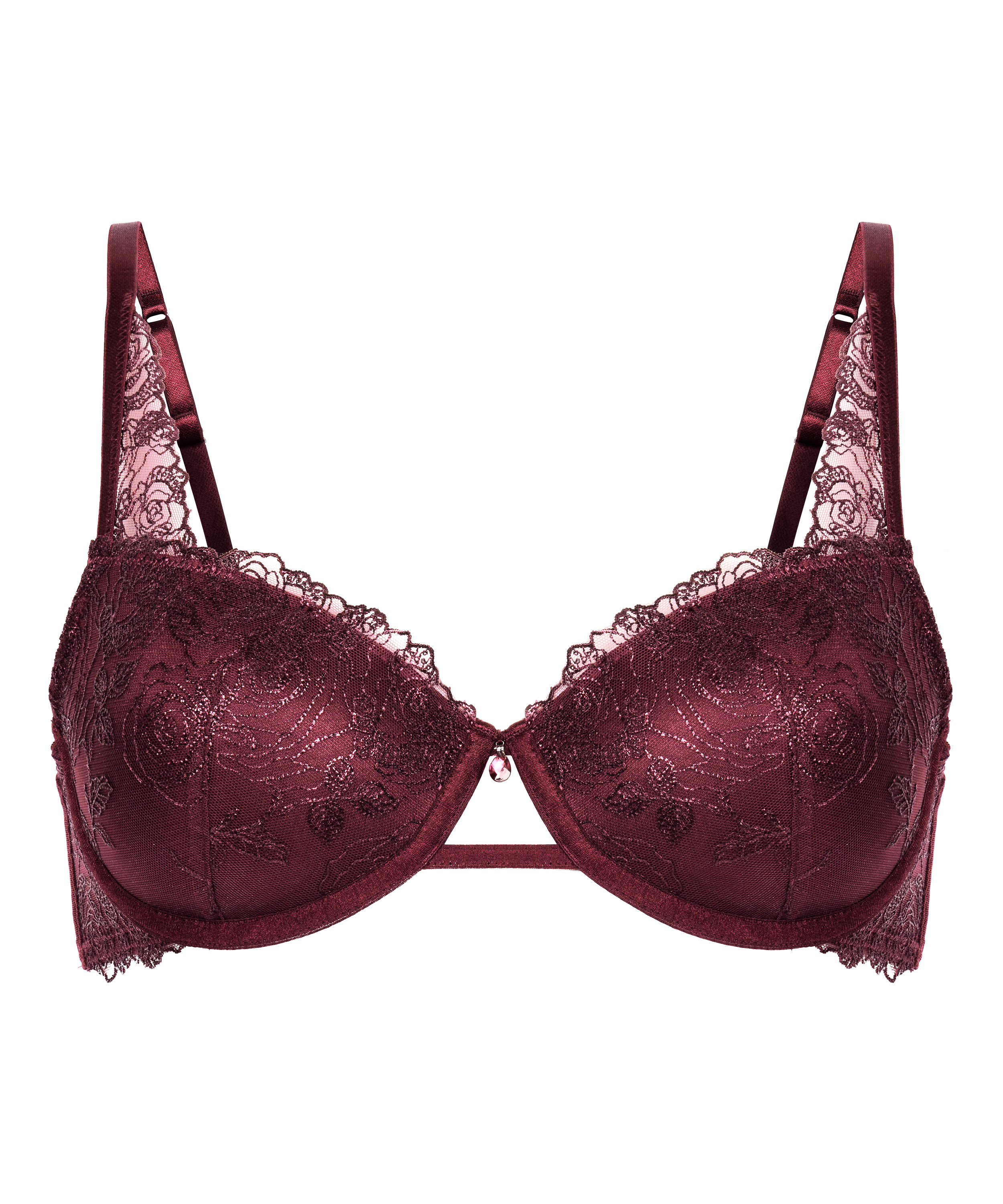 Soutien-gorge &agrave; armatures rembourr&eacute; Hollie, Pourpre, main
