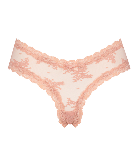 Brazilian V-shape mesh, Roze