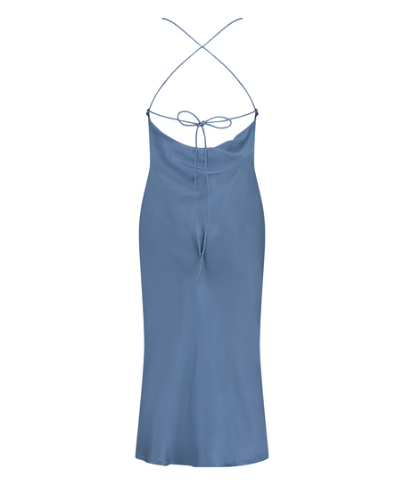 Jurk midi Satijn, Blauw