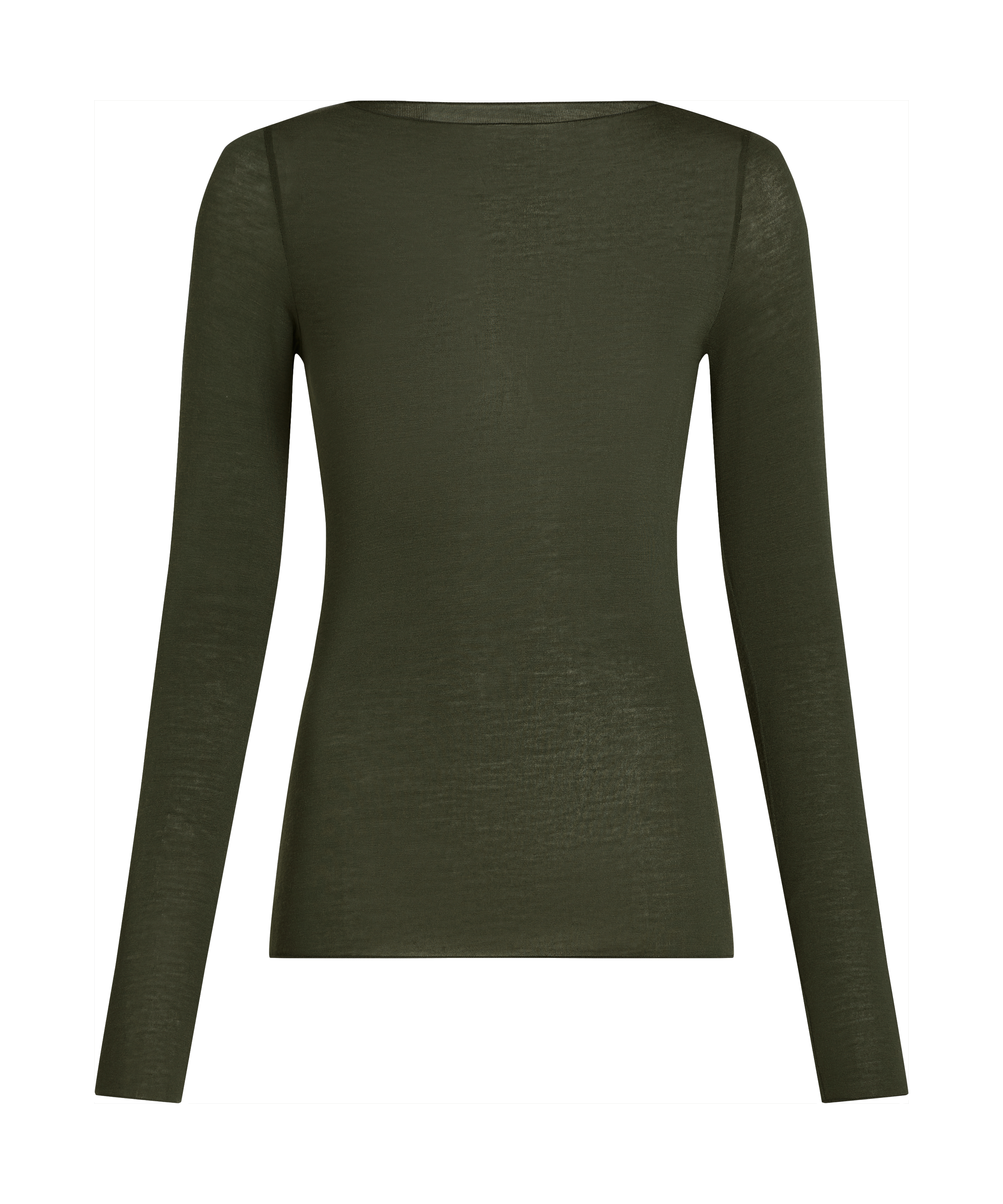 super soft Boothals shirt met Cashmere, Groen, main