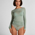 super soft Boothals shirt met Cashmere, Groen