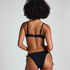 Voorgevormde beugel bikinitop Scallop, Zwart