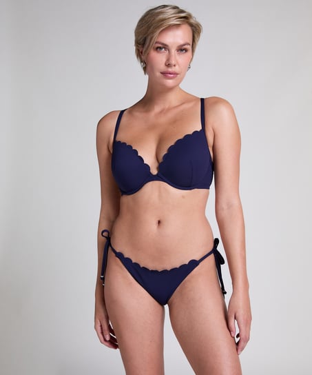 Voorgevormde beugel bikinitop Scallop, Blauw
