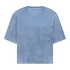 Top Velours Pocket, Blauw