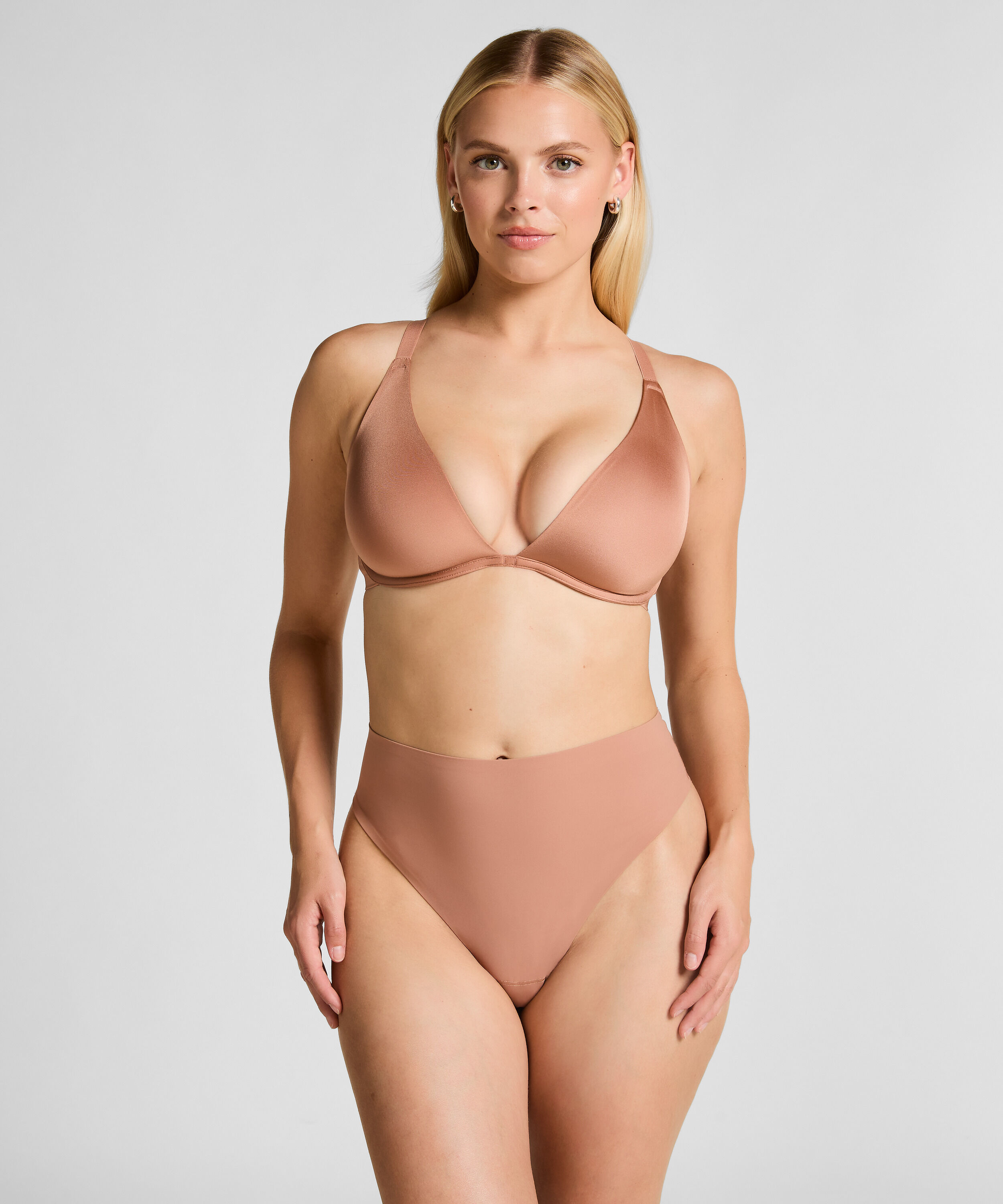 Soutien-gorge &agrave; armatures non-pr&eacute;form&eacute; Smooth, Brun