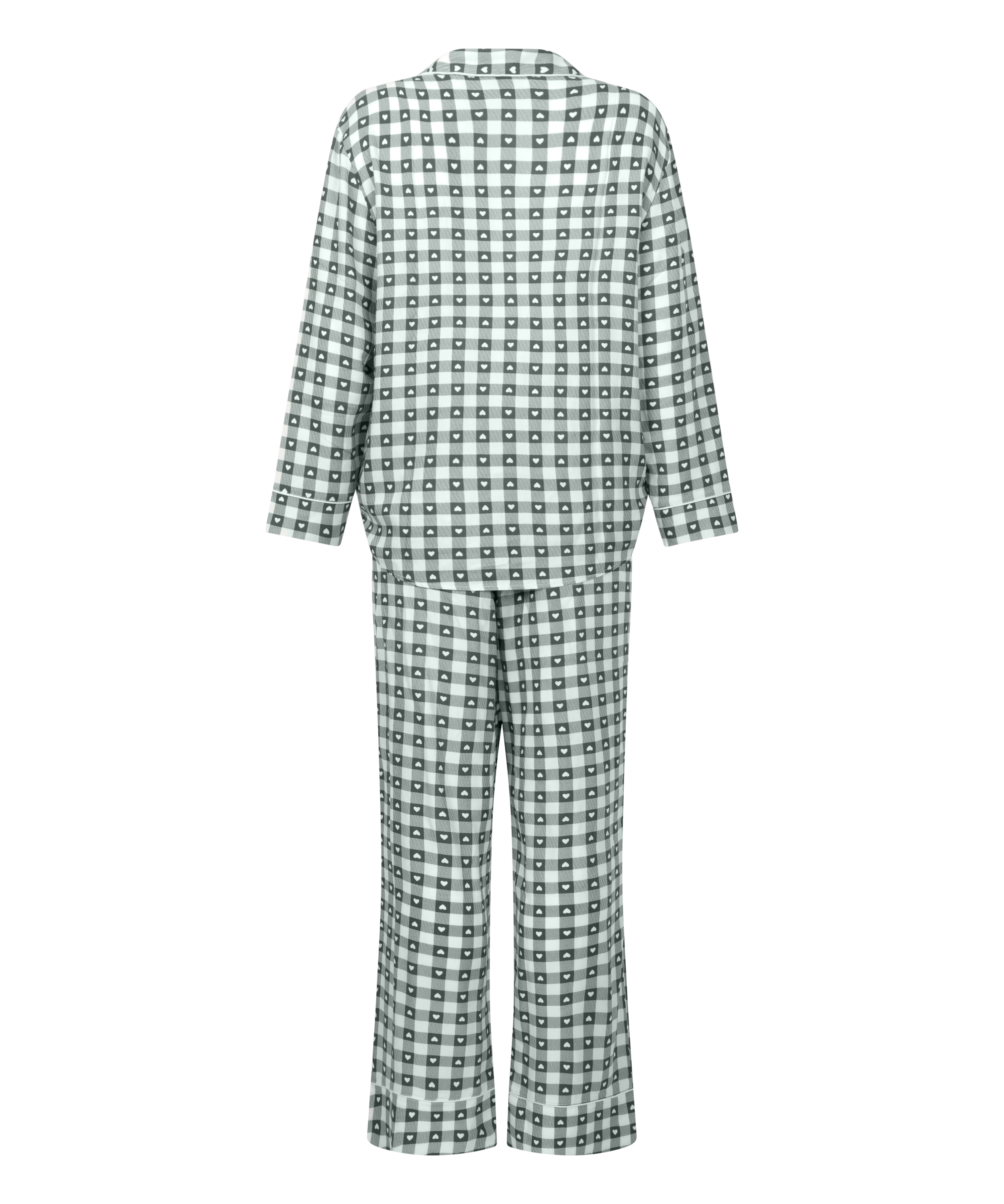 Pyjamaset van keperstof, Groen, main