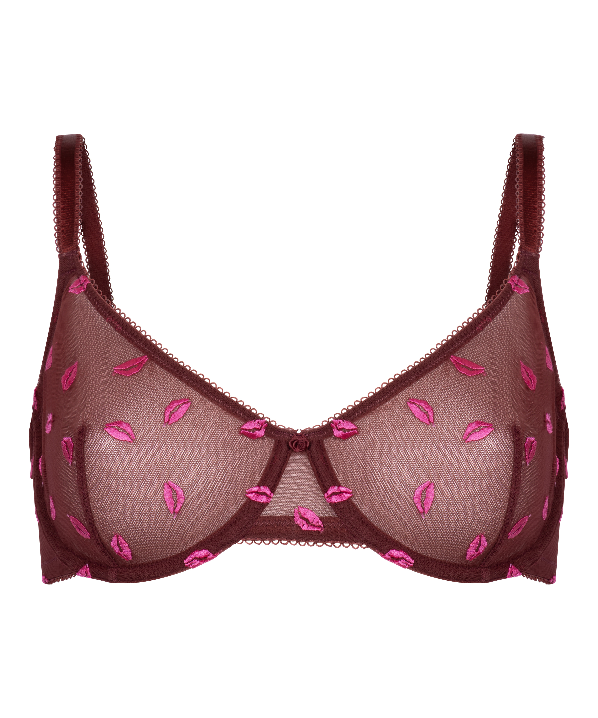 Soutien-gorge &agrave; armatures non-rembourr&eacute; Frida, Rouge, main