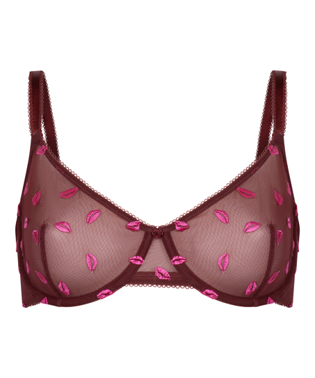 Soutien-gorge &agrave; armatures non-rembourr&eacute; Frida, Rouge