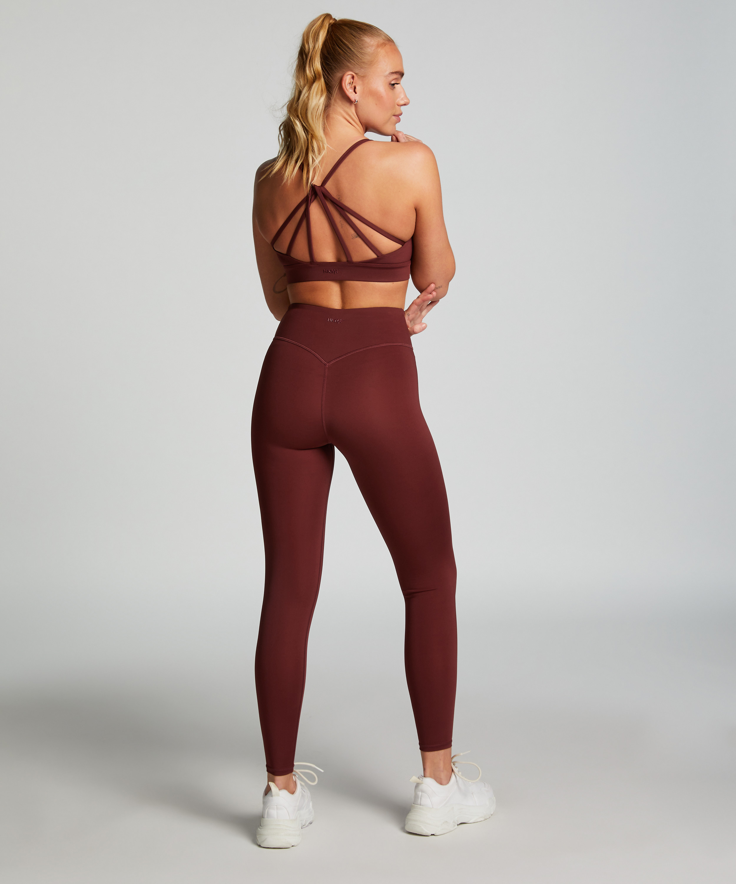 HKMX Legging croisé à taille haute, Rouge, main
