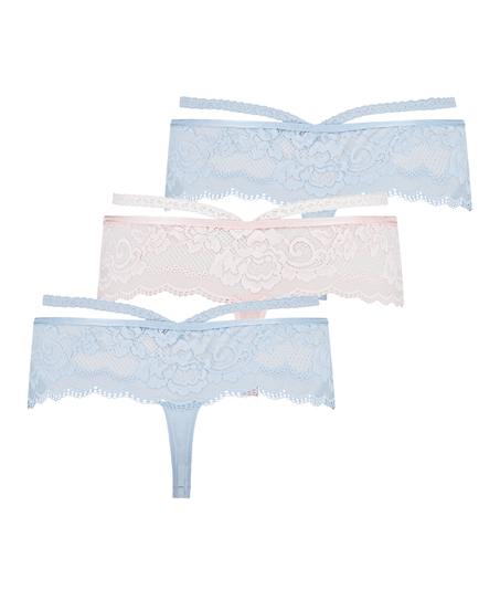 3-pack boxerstring Quinn, Blauw