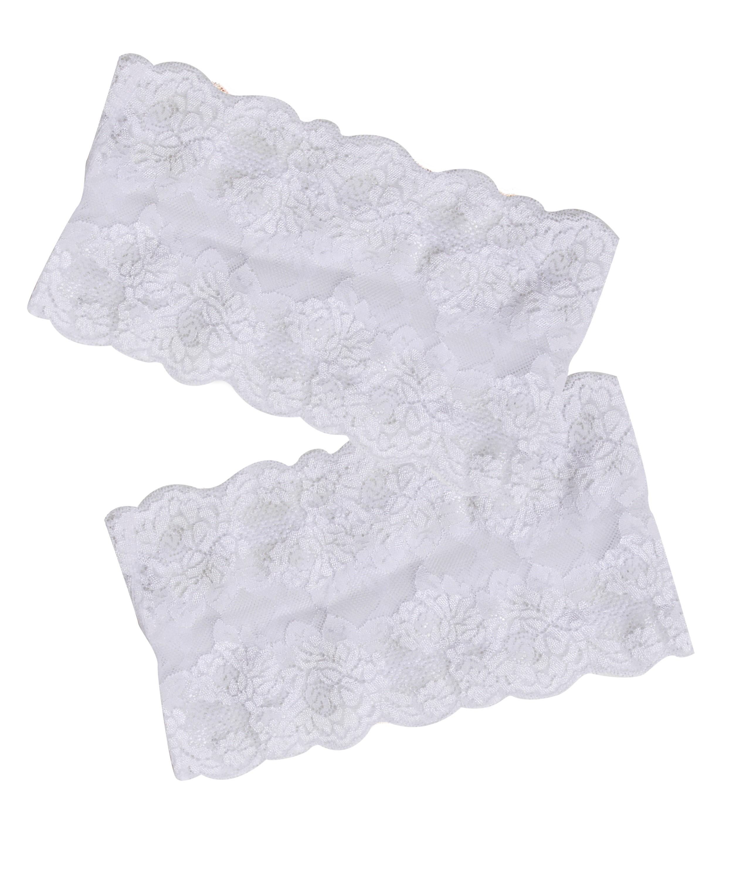 Bandes de cuisses anti-frottements en dentelle, Blanc, main