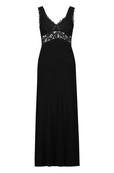 Hunkemöller Slipdress Nora Lace Long Zwart, foto 3