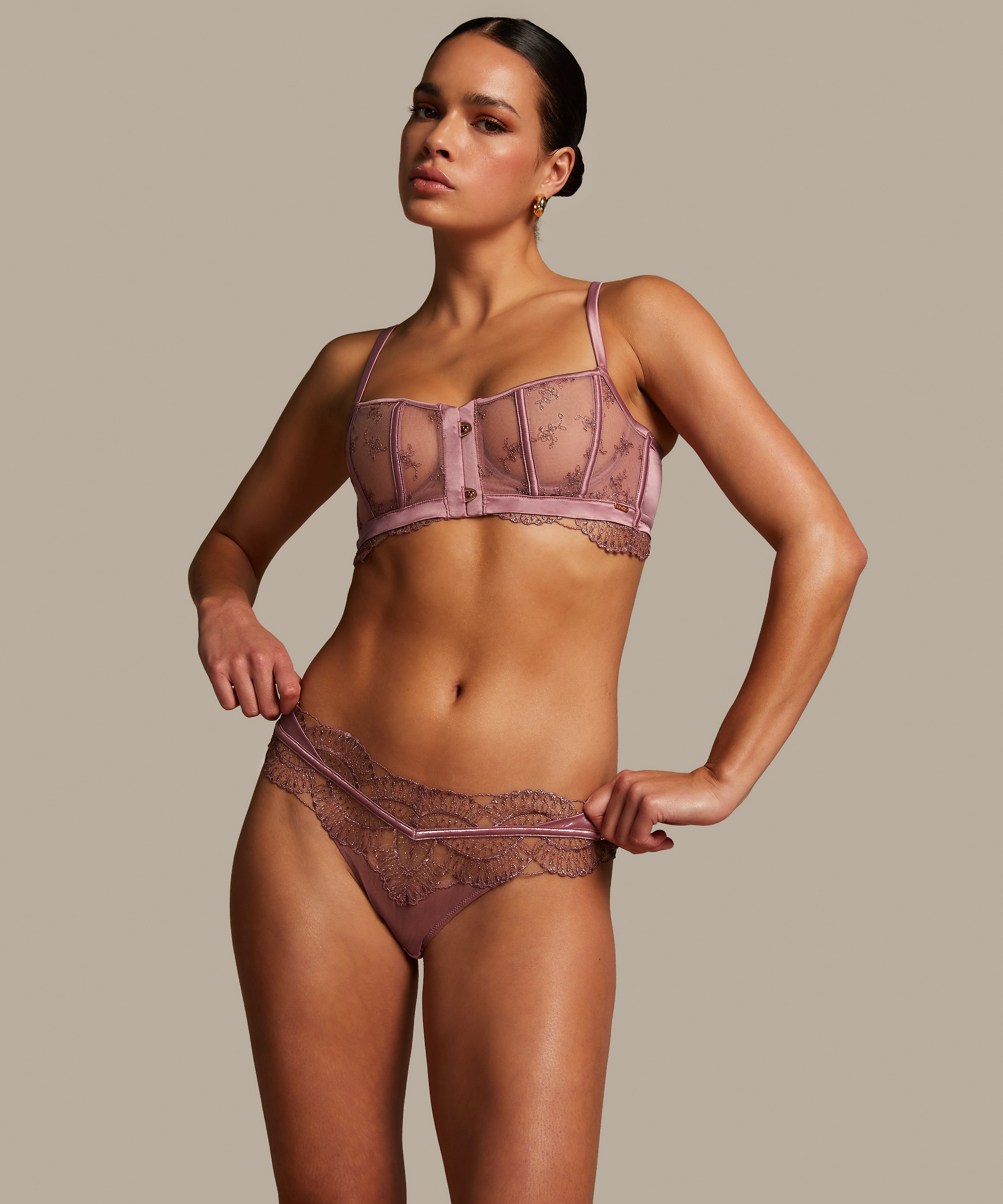 Soutien-gorge à armatures non-préformé Christine, Rose, main