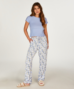 Pantalon de pyjama tissé Springbreakers, Blanc
