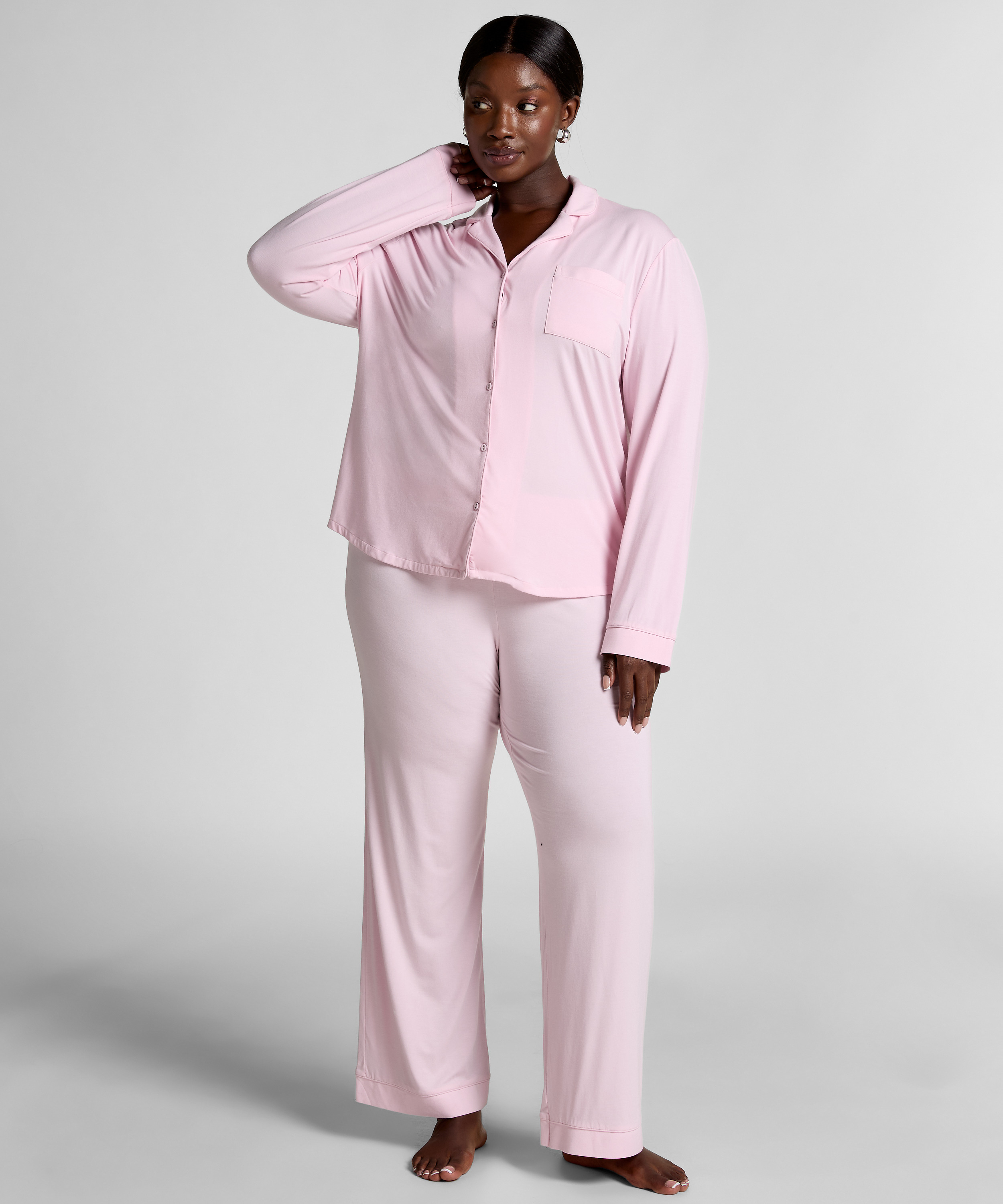 Pantalon en jersey Essential, Rose, main
