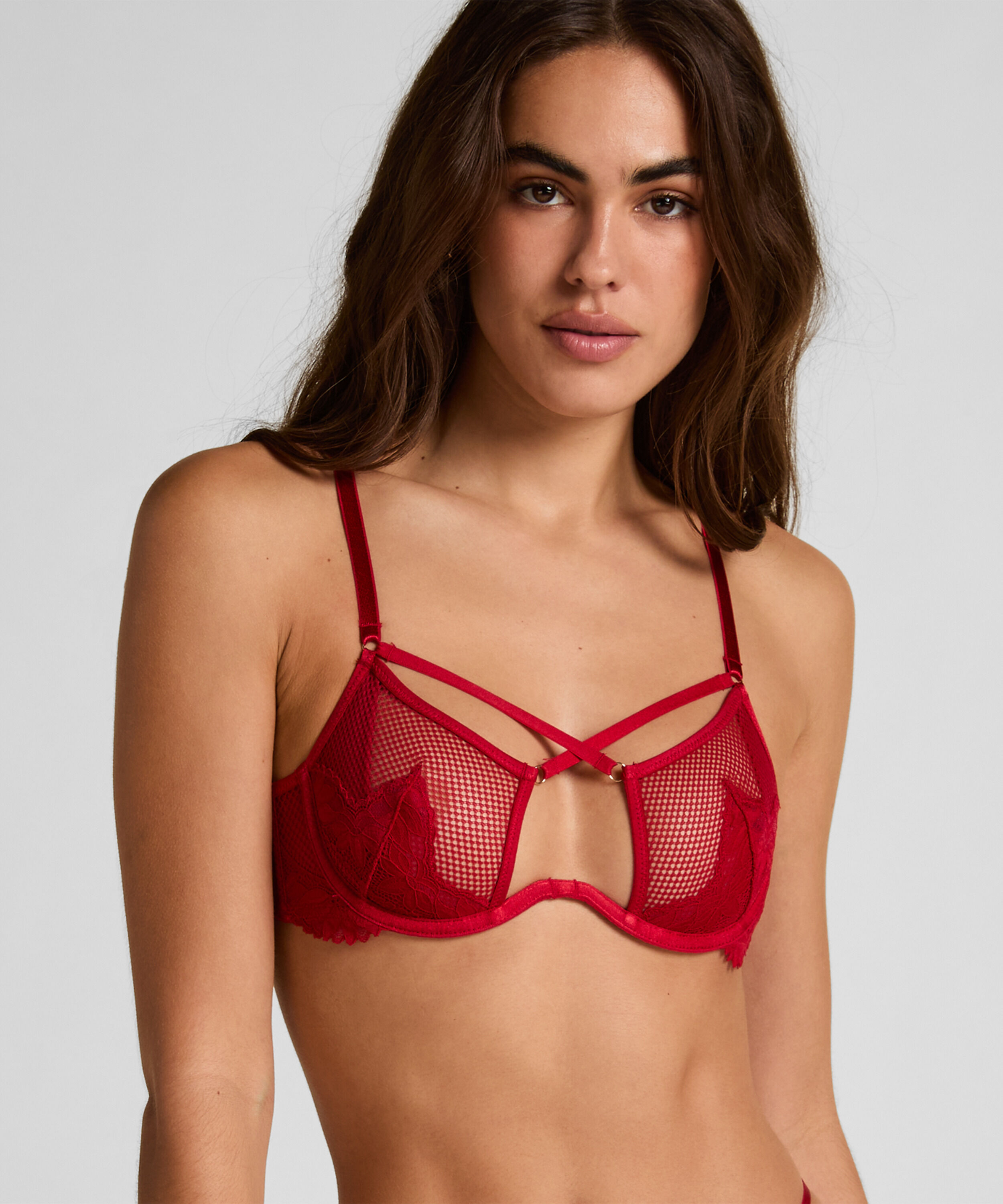 Soutien-gorge &agrave; armatures non-rembourr&eacute; Milana, Rouge