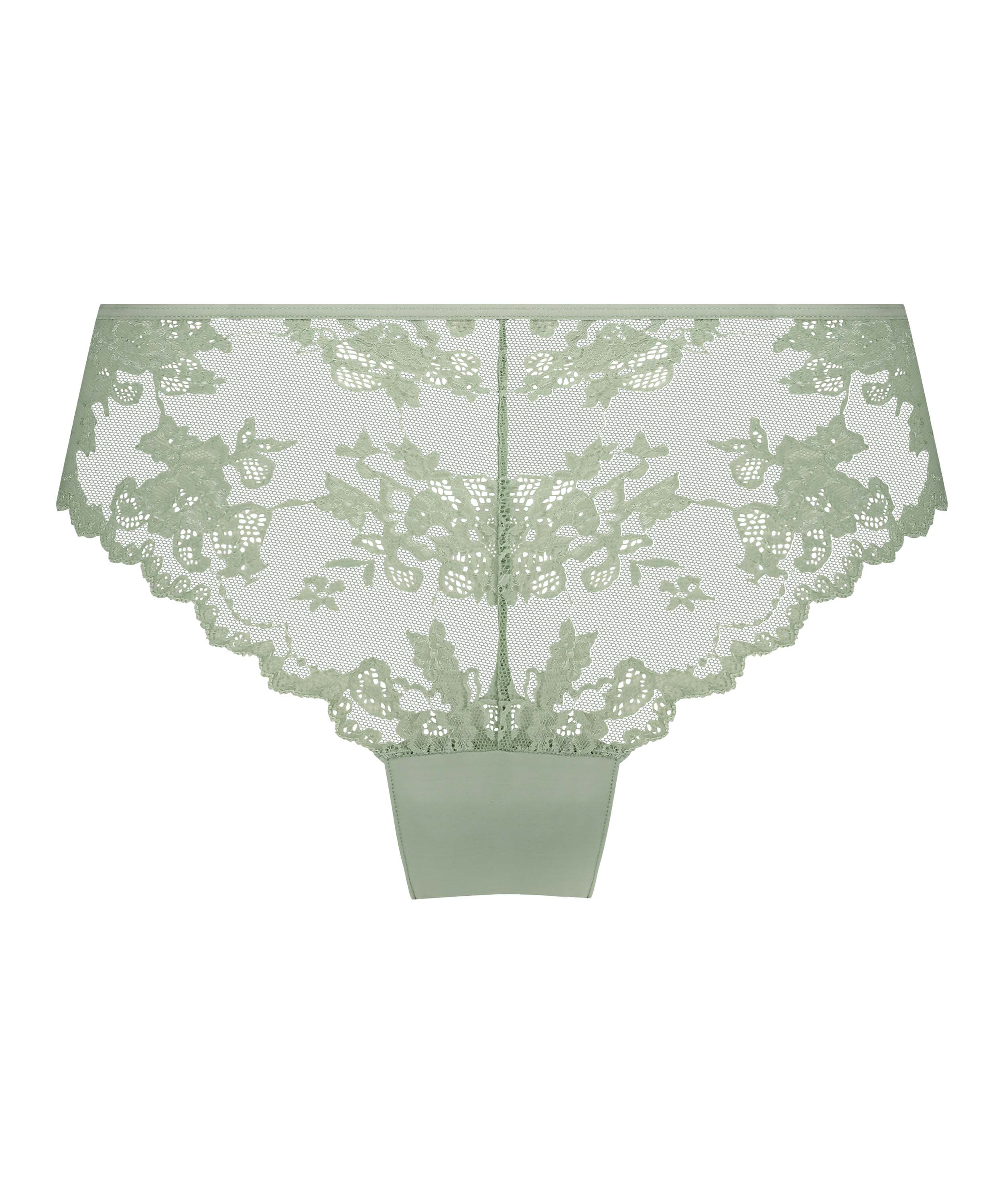 Slip br&eacute;silien Invisible Lace Back, Vert, main
