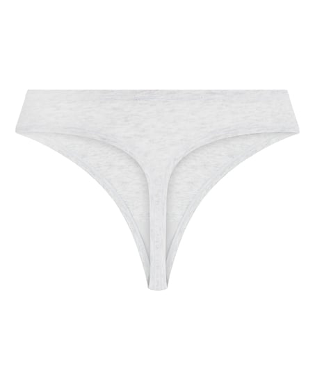 Tanga en coton doux, Gris
