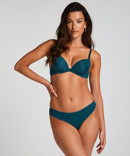 String Invisible Lace back, Bleu