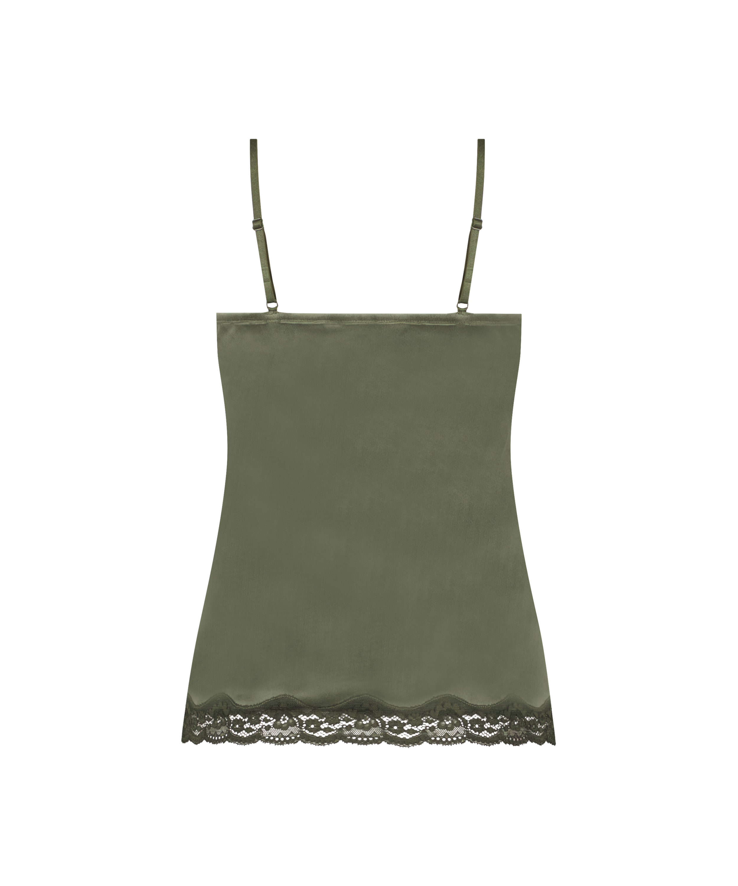 Cami top Velours Lace, Groen, main