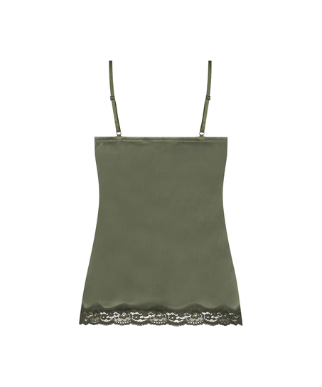 Cami top Velours Lace, Groen