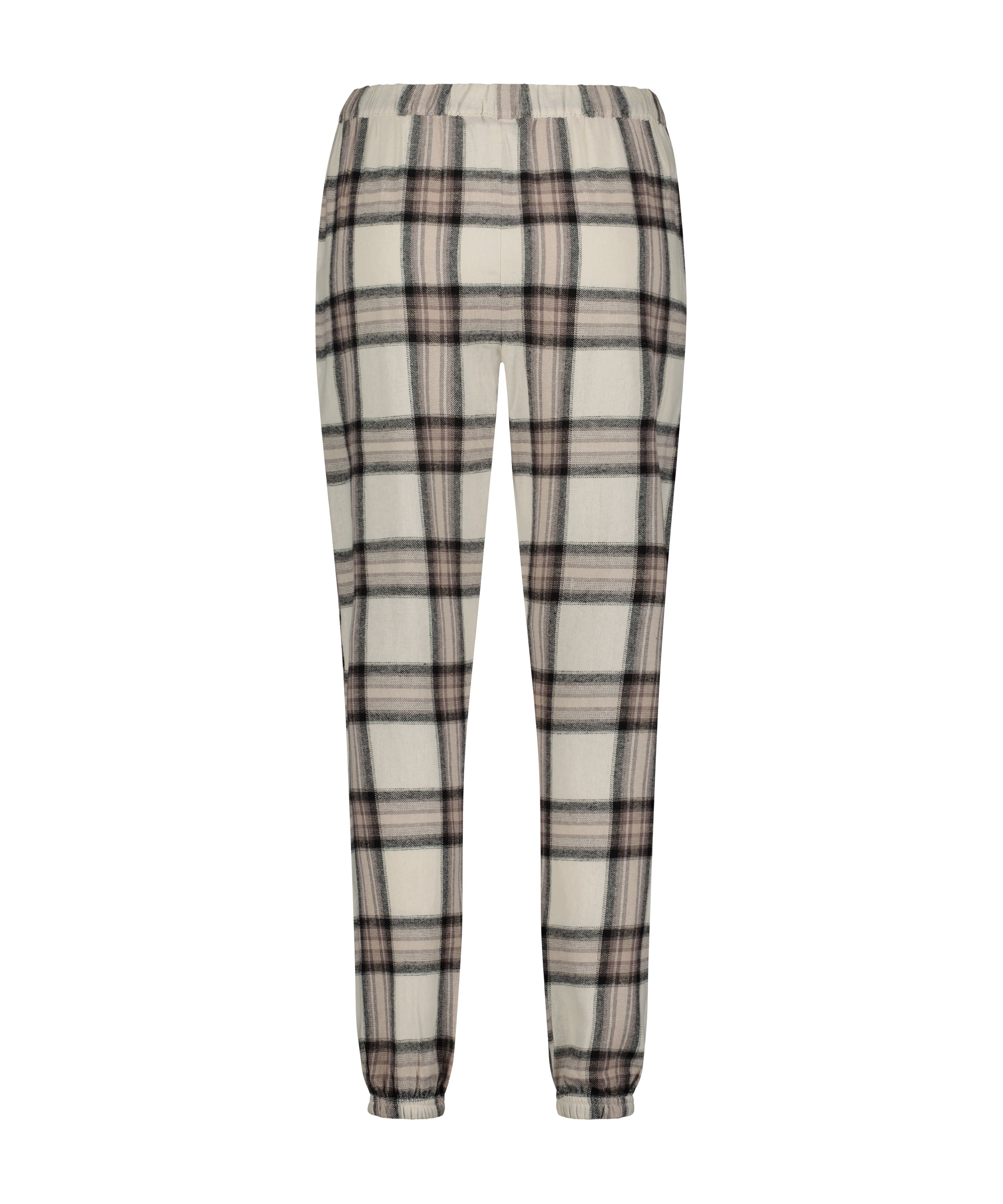 Petite Pyjamabroek Twill Check, Beige, main
